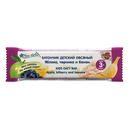 Батончик Fleur Alpine Яблоко Черника Банан 23 г