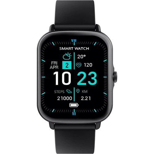 Смарт-часы Globex Smart Watch Me Pro Black: Фитнес-функции Подсчет калорий, Пульсометр, Шагомер, Секундомер