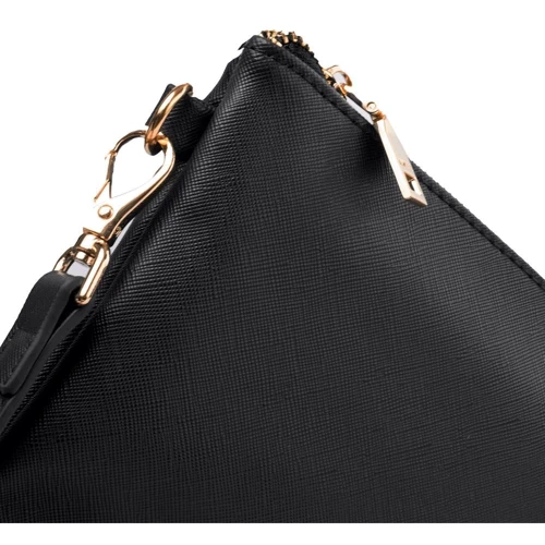 Женская сумка-пошет Amelie Galanti черная (A991705-black): Тип ручки Со съемной ручкой, Со съемным ремнем, Плечевой ремень, Короткая ручка