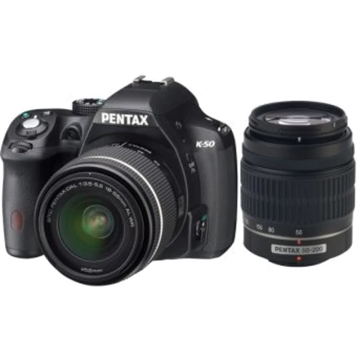 Pentax K-50 Kit (DA L 18-55mm) WR + (DA L 50-200mm) WR Black