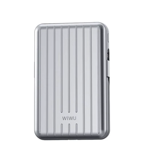 Внешний аккумулятор WIWU Power Bank 10000mAh Trunk 22.5W Magnetic Wireless Silver: Количество USB 2