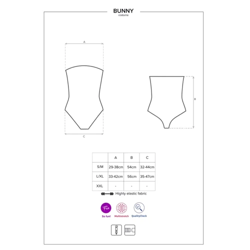 Сексуальный костюм зайки Obsessive Bunny costume, S/M