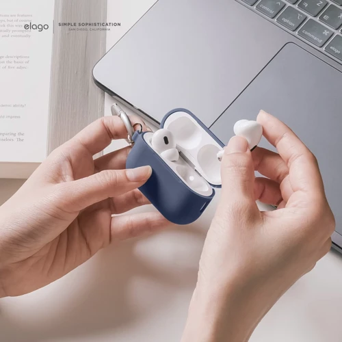 Чехол для наушников Elago Silicone Hang Case Jean Indigo (EAPP2SC-HANG-JIN) for Apple AirPods Pro 2 фото 3