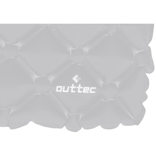 Надувной коврик Outtec с подушкой соты серый 195х55х5 см (5907766662877) фото 4