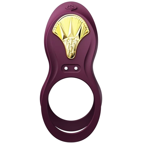 Смартерекційне кільце Zalo — BAYEK Velvet Purple, подвійне з частиною, що вводиться, пульт ДУ