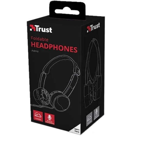 Наушники Trust Nano On-Ear Mic Black (23104): Тип излучателя динамический