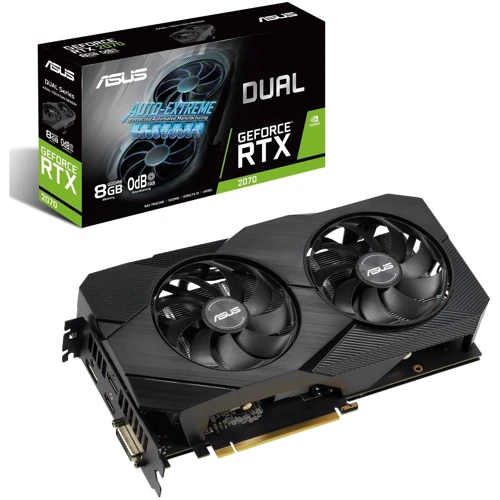 Видеокарта ASUS DUAL-RTX2070-8G GeForce 8GB Evo V2 (DUAL-RTX2070-8G-EVO-V2): Объем памяти, Гб 8