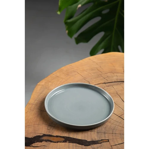 Набір блюдець Dovbysh Porcelain NOVA Grey 6 шт 16.5 см (100117)
