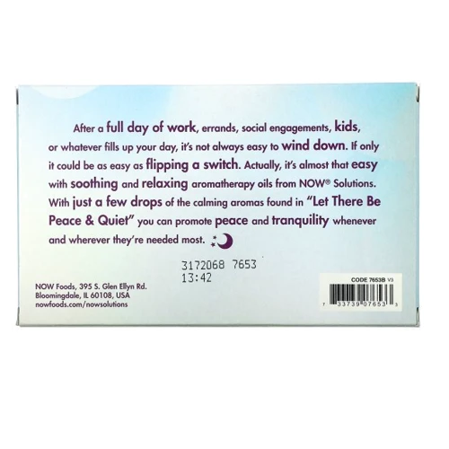 Now Foods Let There Be Peace & Quiet Набор расслабляющих эфирных масел 4х10 ml: Классификация Натуральная