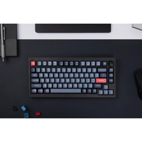 Клавиатура Keychron V1 Max 84 Key RGB Hot-Swap Gateron Jupiter Banana Knob Carbon Black (V1MD4_KEYCHRON): Тип клавиш механический