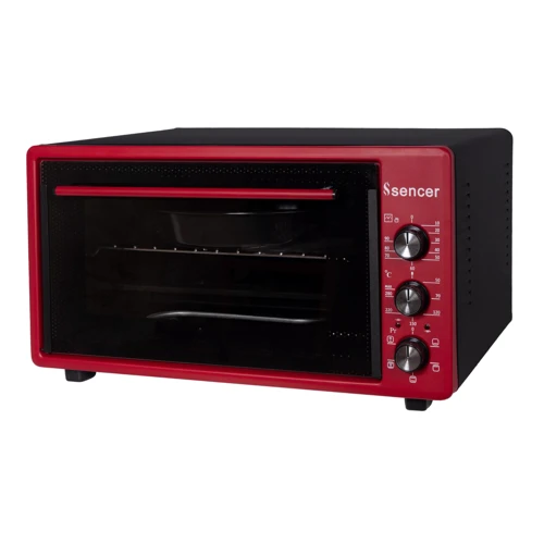 Электродуховка настольная SENCER MF 46E24 Burgundy: Размеры 32.5х61.5х47 см