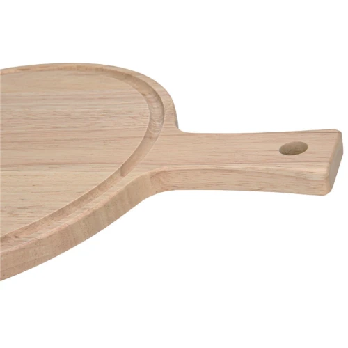 Дошка для нарізання Fissman кругла з ручкою 40x30x1.5 см (8069): Матеріал дерево