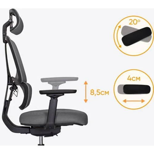 Комплект Mealux PowerDesk Lite White + Leo Air Plus Grey (EVO-201 Lite W/W +Y 546 KBG)