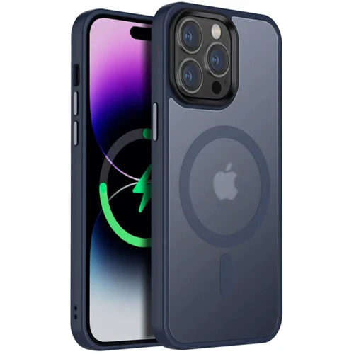 Чохол для iPhone Mobile Case TPU+PC Metal Buttons with MagSafe Colorful Blue для iPhone 13 Pro Max