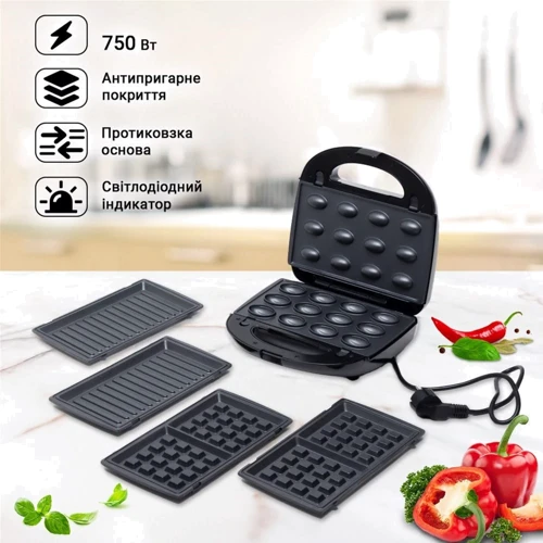 Sonifer SF-6153: Знімні пластини Для орехов, Для гриля, Для вафель