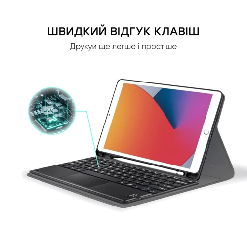 Аксессуар для iPad AirOn Premium Case Smart Keyboard with Trackpad Black for iPad 10.2" 2019-2021/iPad Air 2019 фото 6