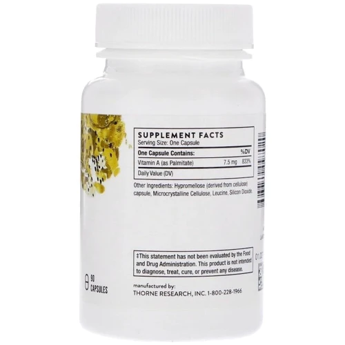 Thorne Research Vitamin A 25,000 IU 90 Caps Вітамін А: Тип вітамін A