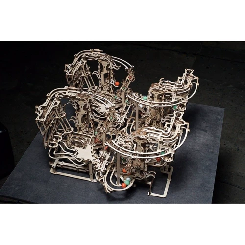 Механічний 3D пазл UGEARS Механічна модель Марбл-траса Ланцюговий витяг (70156) фото 13