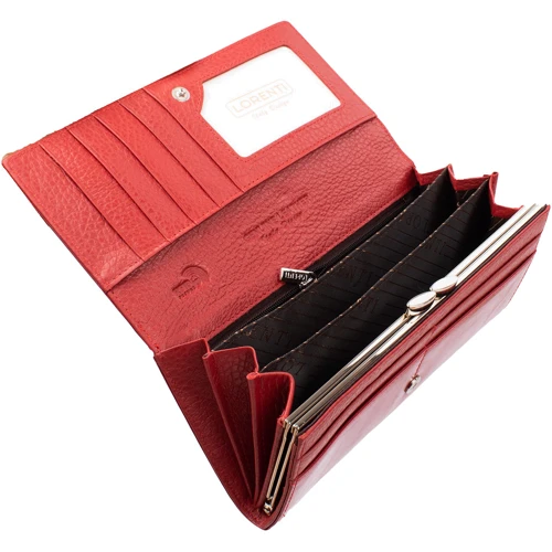 Женский кошелек Lorenti красный DNKL72401-BPR-red: Формат кошелька Горизонтальный