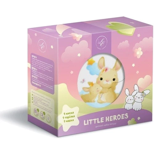 Набір дитячого посуду Limited Edition Bunny 3 предмети (C724): Матеріал фарфор