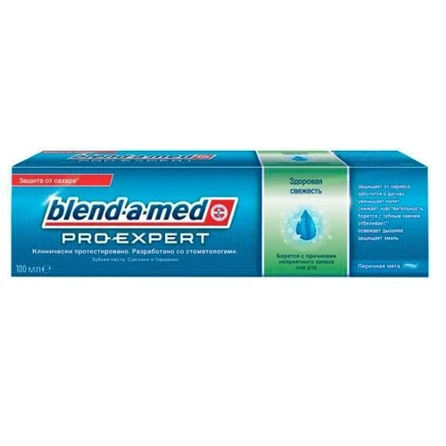 Blend-a-med Зубная паста ProExpert Здоровая свежесть. Перечная мята 100ml: Назначение Комплексная защита, Очищение