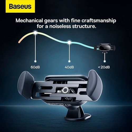 Держатель Baseus Car Holder Air Vent Steel Cannon Pro Solar Electric Black (SUGP010001) фото 9