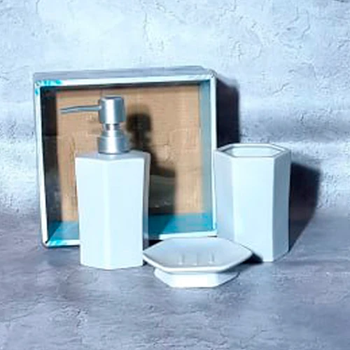 Набор для ванной комнаты S&T NINE 3 пр. (899-9): Тип Подставка для зубных щеток, Мыльница, Дозатор для мыла