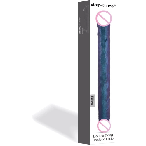 Фаллоимитатор двойной Strap-On-Me Double Dong Realistic Dildo - Snaky Мetallic Сolor