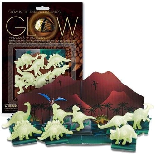 Набор сияющих 3D-наклеек 4M Динозавры (00-05426)