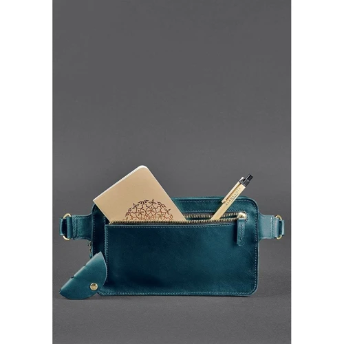 Жіноча поясна сумка Dropbag Maxi BlankNote зелена (BN-BAG-20-malachite): Тип ручки Поясний ремінь
