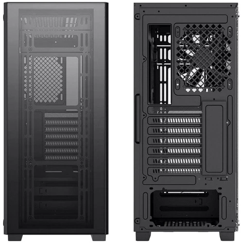 Корпус Deepcool Matrexx 50 ADD-RGB 4F Black (DP-ATX-MATREXX50-AR-4F-NE): Материал передней панели пластик и закалённое стекло