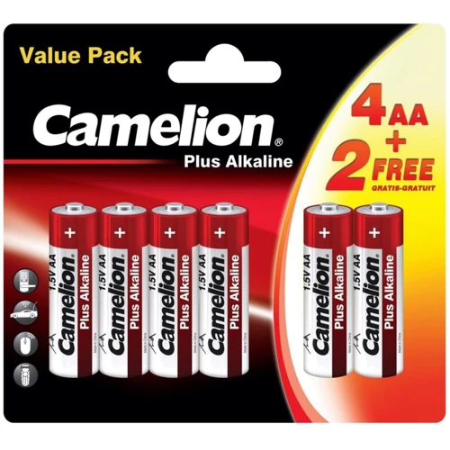 Camelion AA LR6 Plus Alkaline 4+2шт (LR6-BP(4+2))
