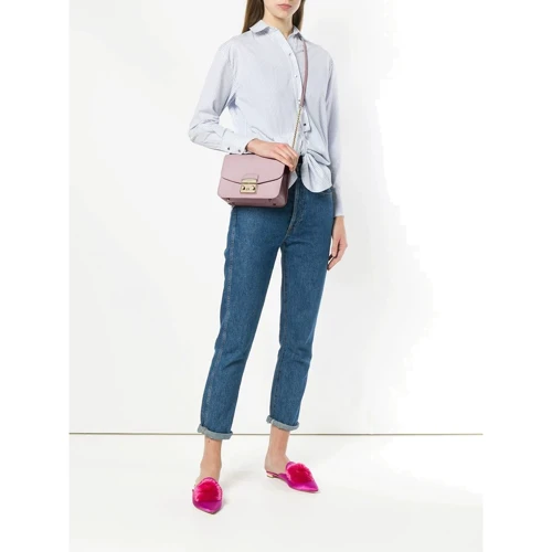 Женская сумка кросс боди Furla Metropolis S розовая (962700): Фактура Матовая, Зернистая