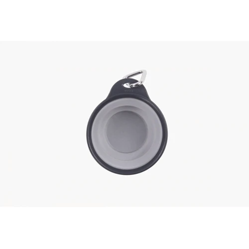 Дорожня складана миска Dexas Тревел Cup Carabiner з карабіном велика 480 мл Світло-сірий (PW210432429): Матеріал Силикон