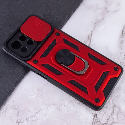 Чехол для телефонов Mobile Case Camshield Serge Magnetic Ring Red for Xiaomi Mi 11 Lite / Mi 11 Lite 5G: Материал TPU (термополиуретан) и поликарбонат