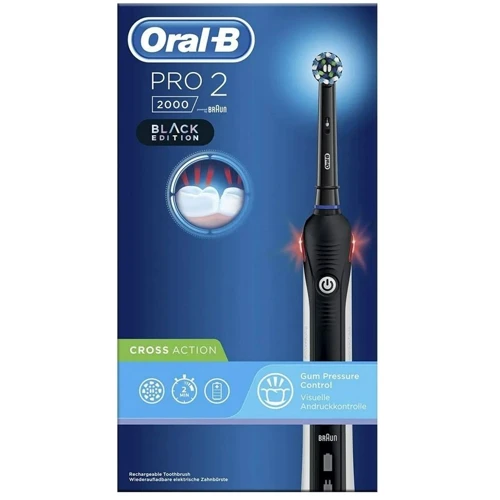 Зубная щетка Braun Oral-B PRO2 2000 D 501.513.2 BK Cross Action: Назначение взрослая