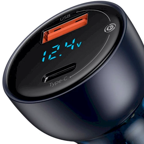 Зарядное устройство Baseus Car Charger USB+USB-C Particular 65W Dark Gray (CCKX-C0G): Кабель в комплекте отсутствует