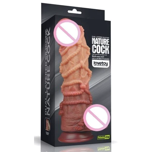 Фаллоимитатор LoveToy Dual-Layered Silicone Nature Cock 9.5" Flesh