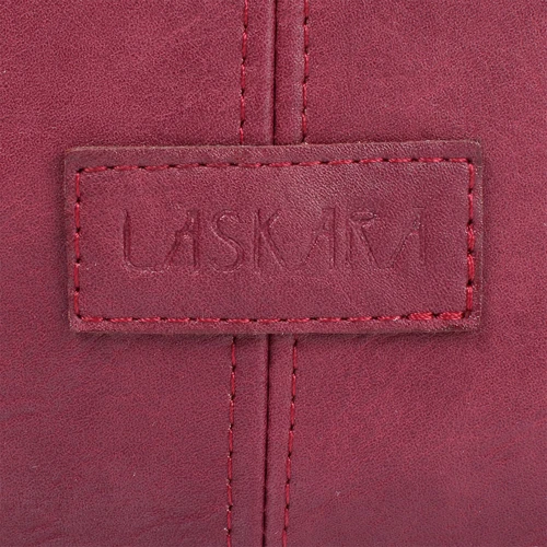 Женская сумка бакет-бэг Laskara бордовая (LK10194-plum): Фактура Матовая, Гладкая