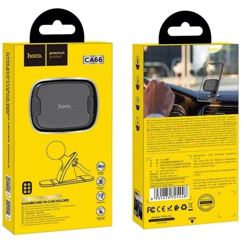 Держатель Hoco Car Holder Magnetic CA66 Black: Особенности магнитный, автодержатель