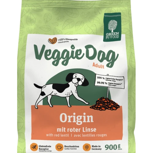 Сухой корм для собак Green Petfood VeggieDog Origin для взрослых собак с красной чечевицей 900 г (4032254747222)