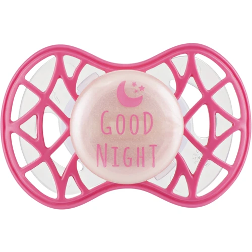 Пустышка Nuvita Air55 Cool ортодонтическая с колпачком светится в темноте GOOD NIGHT 6m+ марсаловий (NV7084GM)