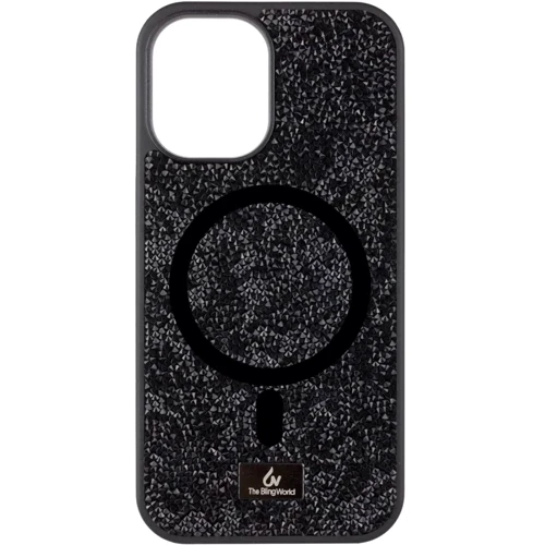Чехол для iPhone Bling World Rock Diamond with MagSafe Black for iPhone 16