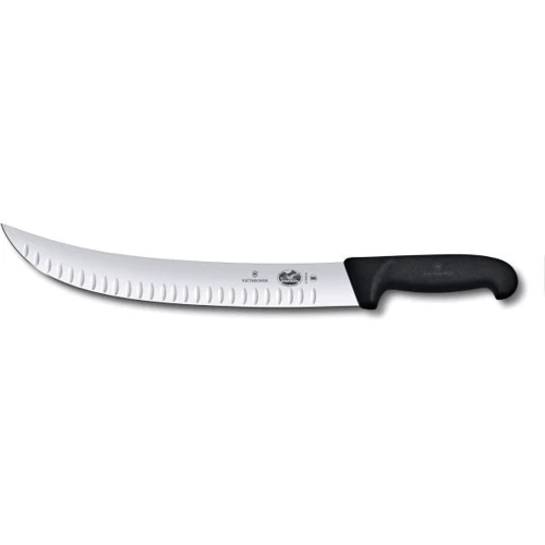 Victorinox Fibrox Butcher лезо 31см ріфл. з чорн. ручкою (57323.31)