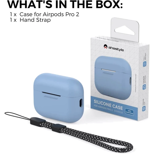 Чехол для наушников AhaStyle Silicone Case with strap Dark Purple (X003ECKN77) for Apple AirPods Pro 2 фото 1
