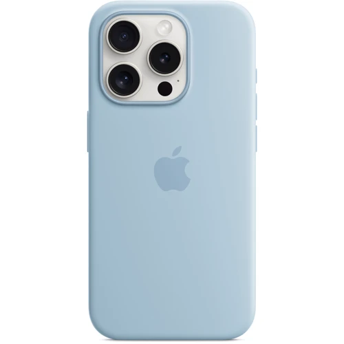 Чехол для iPhone Apple iPhone 15 Pro Silicone Case with MagSafe - Light Blue (MWNM3ZM/A): Материалы Силикон