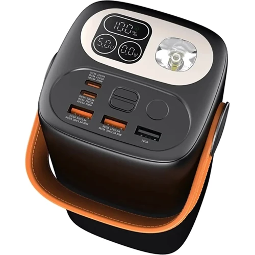 Зовнішній акумулятор Wesdar Power Bank 60000mAh 100W Black (S1108)