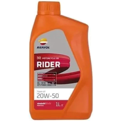 Олія для мототехніки REPSOL RIDER 4T 20W-50 (12х1Л): Тип мінеральне