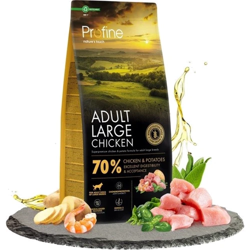 Сухой корм Profine Large Chicken and Potatoes для собак больших пород Курица и картофель 12 кг (8595602570034): Тип Сухой корм
