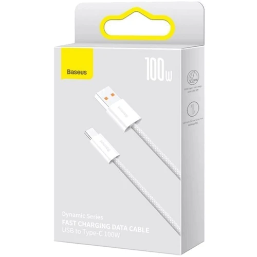 Кабель Baseus USB Cable to USB-C Dynamic Series 100W 2m White (CALD000702) фото 4